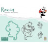 Set razítka a šablony Rowan - vánoční panda (Nellie´s Choice)