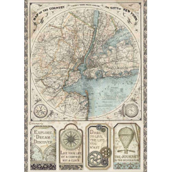 Papír rýžový A4 Sir Vagabond, mapa New York