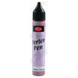 Perlen Pen Glitter - 25ml - orange (F)