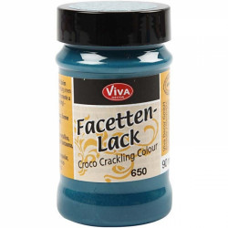 Praskací fazetkový lak 90ml - tyrkysový (F)