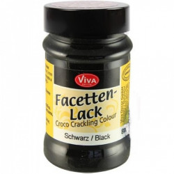 Praskací fazetkový lak 90ml - černý (F)