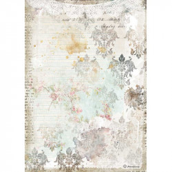 Papír rýžový A4 Romantic Journal, tapeta s krajkou