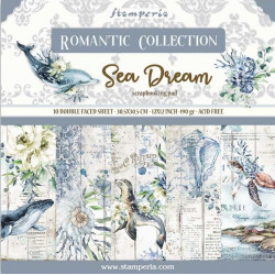 Sada papírů 30,5x30,5 190g Romantic Collection Sea Dream