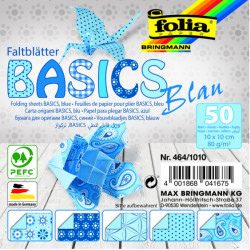 Origami papírky 10x10cm Basic modrý