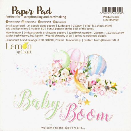 Sada papírů Baby Boom 15x15 (LC)