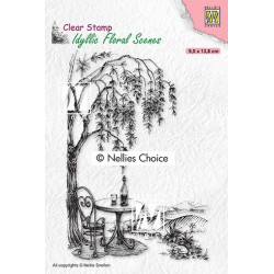 Transp.razítko Idylická scéna - Posezení pod stromem (Nellie´s Choice)
