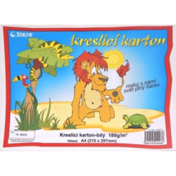 Karton kreslící A4 180g - 10 listů, bílý