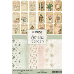 Sada papírů A4 200g Vintage Garden (REPRINT)