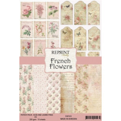 Sada papírů A4 200g French Flowers (REPRINT)