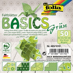Origami papírky 10x10cm Basic zelený