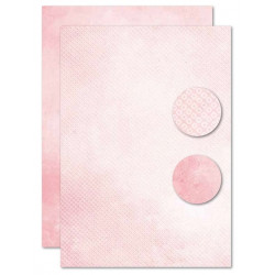 Papír na pozadí A4 - bílé kroužky v růžové