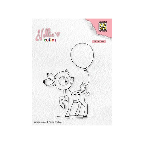 Transp.razítko Nellie´s Cuties - Koloušek s balónkem (Nellie´s Choice)
