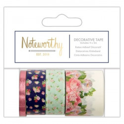 Sada washi pásek Noteworthy Graphic Florals - 4ks