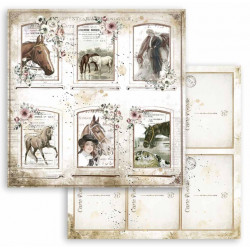 Horses, 6 kartiček 30,5x30,5 scrapbook