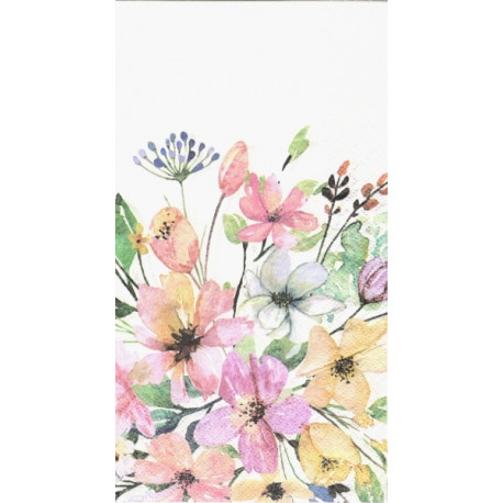 Květy akvarel 33x40
