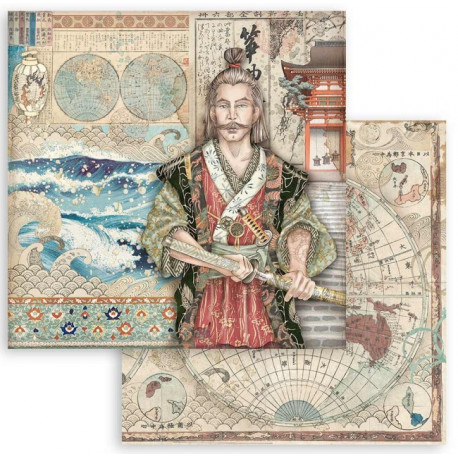 Sir Vagabond in Japan, Samuraj 30,5x30,5 scrapbook