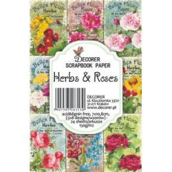 Sada scrap.kartiček 7x10,8cm - Herbs & Roses (Decorer)