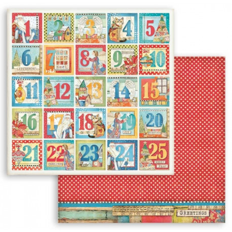 Christmas Patchwork, adventní kalendář 30,5x30,5 scrapbook