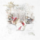 Set 6ks rýžových papírů - Vánoční obrázky s myškami (14,8x14,8cm)