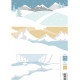 Papír A4 na pozadí, sníh a led (MD)
