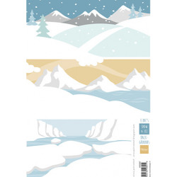 Papír A4 na pozadí, sníh a led (MD)