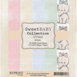 Sada papírů 15x15 170g Sweet Baby Stars (REPRINT)