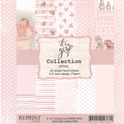 Sada papírů 15x15 170g It´s a Girl (REPRINT)