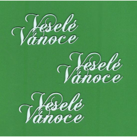 Veselé Vánoce - 3ks chipboards