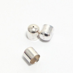 Kaplík hladký 8x8mm stříbrná barva