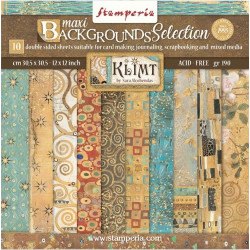 Sada papírů 30,5x30,5 190g Klimt, vzory na pozadí (SBBL101)