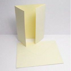 Obálka a otevírací přáníčko 5x7 Inch krémové