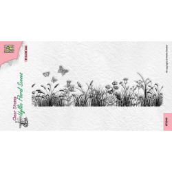 Transp.razítko Idylická scéna - Louka s motýlky (Nellie´s Choice)