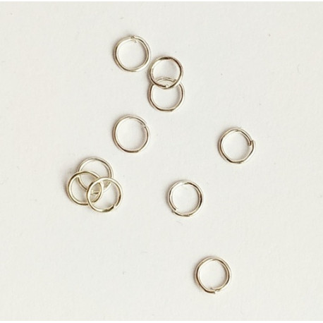 Spojovací kroužek - barva stříbrná, 6mm, 10ks