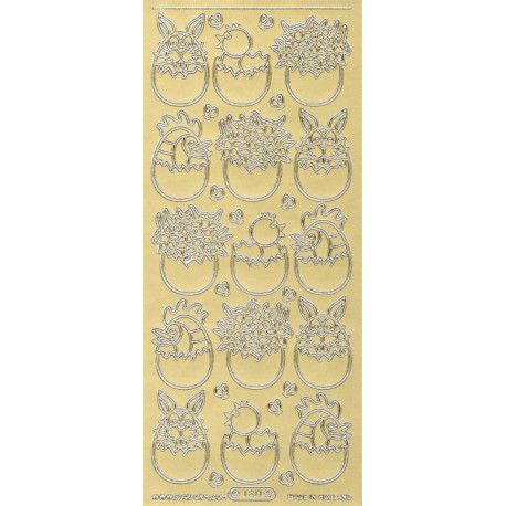 Kontury Vajíčka skořápky zlaté