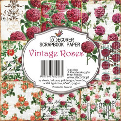Sada papírů Vintage Roses 15x15 (Decorer)