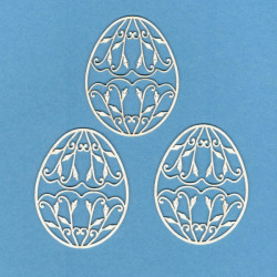Fabergého vejce - 3ks chipboards