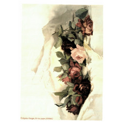 Papír rýžový A4 Romantické růže Aquita