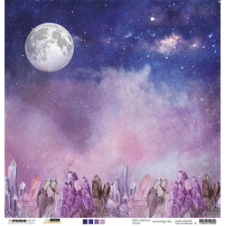 Purple night skies Moon Flower 30,5x30,5cm (SL)