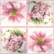 Sladce růžové květy 33x33
