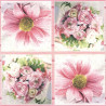Sladce růžové květy 33x33