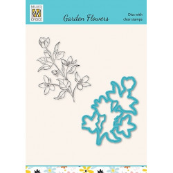 Set razítka a šablony - Zahradní květiny "magnólie 1" (Nellie´s Choice)