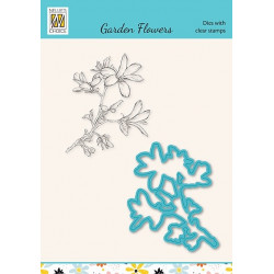 Set razítka a šablony - Zahradní květiny "magnólie 2" (Nellie´s Choice)