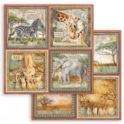 Savana, 4 obrázky 30,5x30,5 scrapbook