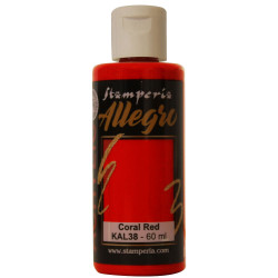 Akryl.barva Allegro 60ml Coral Red (Stamperia)