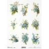 Papír rýžový A4 Jarní květy, pomněnky, heřmánek, sněženky