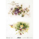 Papír rýžový A4 Jarní květy, macešky, fialky