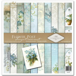 Sada papírů 31x32cm - Flower Post - Forget-me-not (ITD)