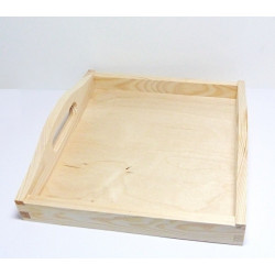 Podnos dřevěný čtvercový 24x24 -2.jakost