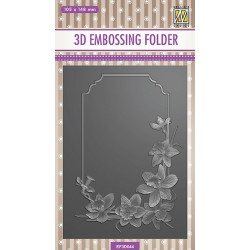 Embossovací kapsa 3D - Rámeček s narciskami (Nellie´s Choice)