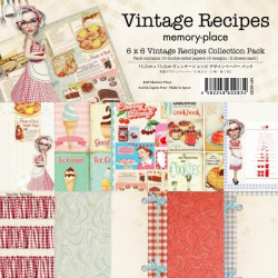 Sada papírů 15,2x15,2 Vintage Recipes (memory-place)